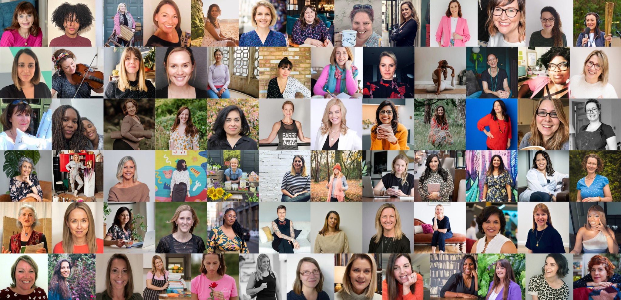 Portraits of women behind businesses Caitlin has worked with